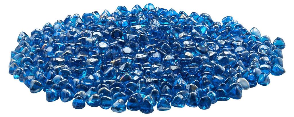 SucceBuy Feuerglas, 4,5 kg hitzebeständige Glassteine, 25,4 mm reflektierende Glasperlen für Feuerstellen, Glasfelsen für Kamin, dekorative Feue...
