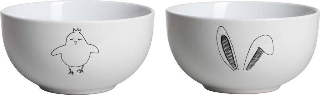 GUSTA Ø 13cm Schüssel Set (2 Stück) 550ml "OSTERN"