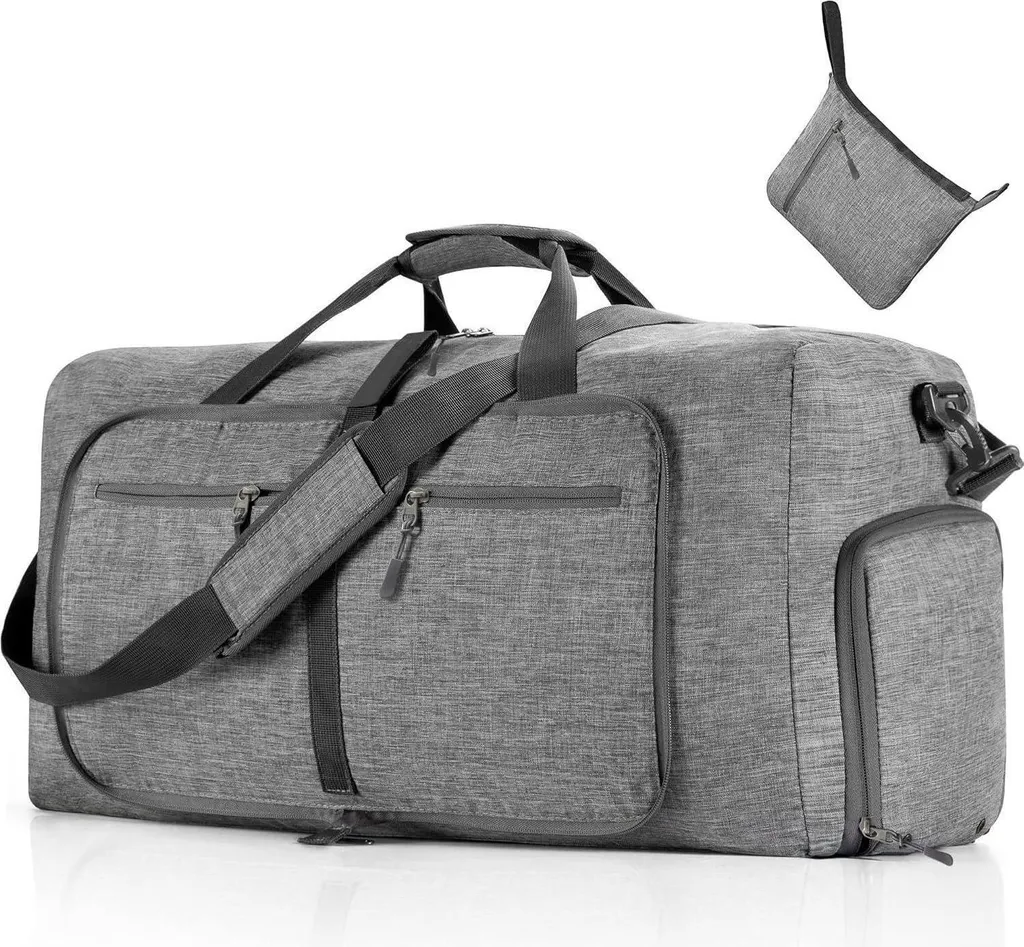 Sac de voyage 65L : fini les chaussures sales avec ce sac imperméable gris