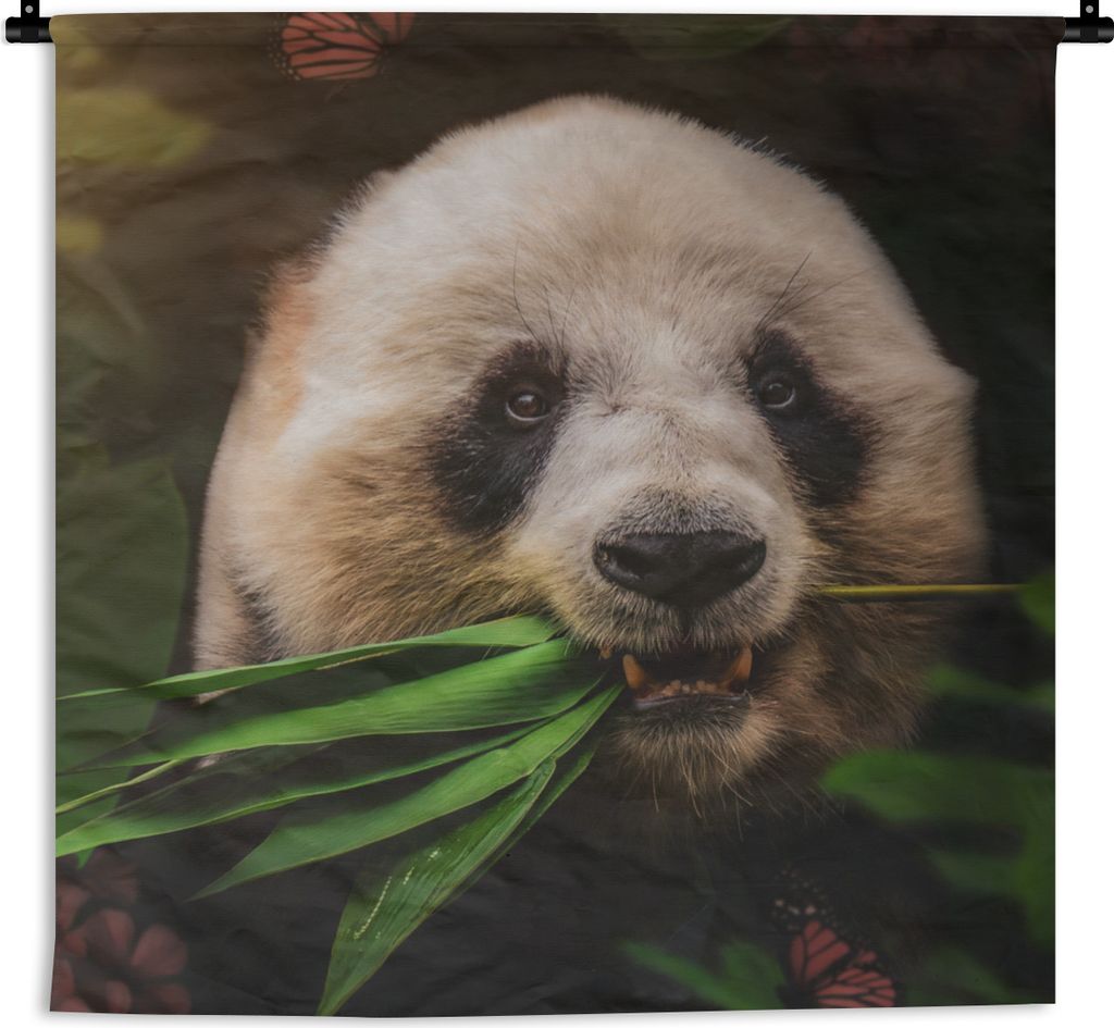 MuchoWow Wandteppich Wandbehang Tiere - Panda - Dschungel 150x150 cm Tapisserie Dekoration Wandtuch - Wohnaccessoires - Modernes