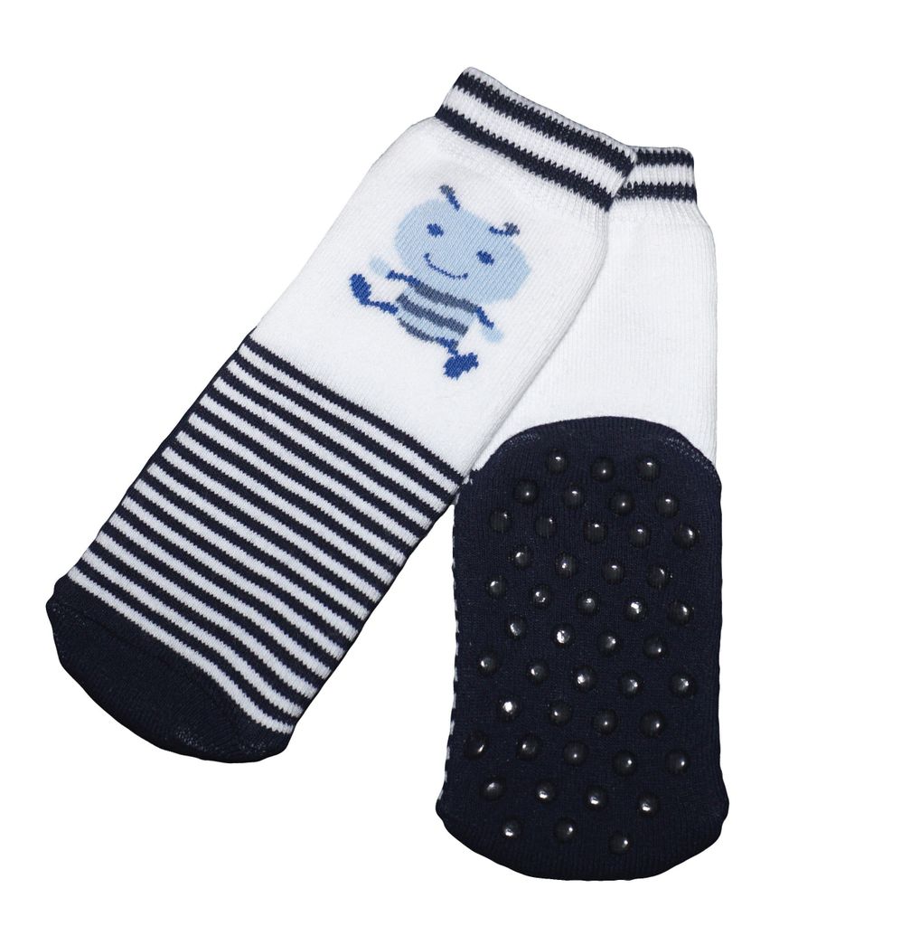 Kinder ABS-Socken aus Baumwolle Kleine Ameise Marine Größe 23-26