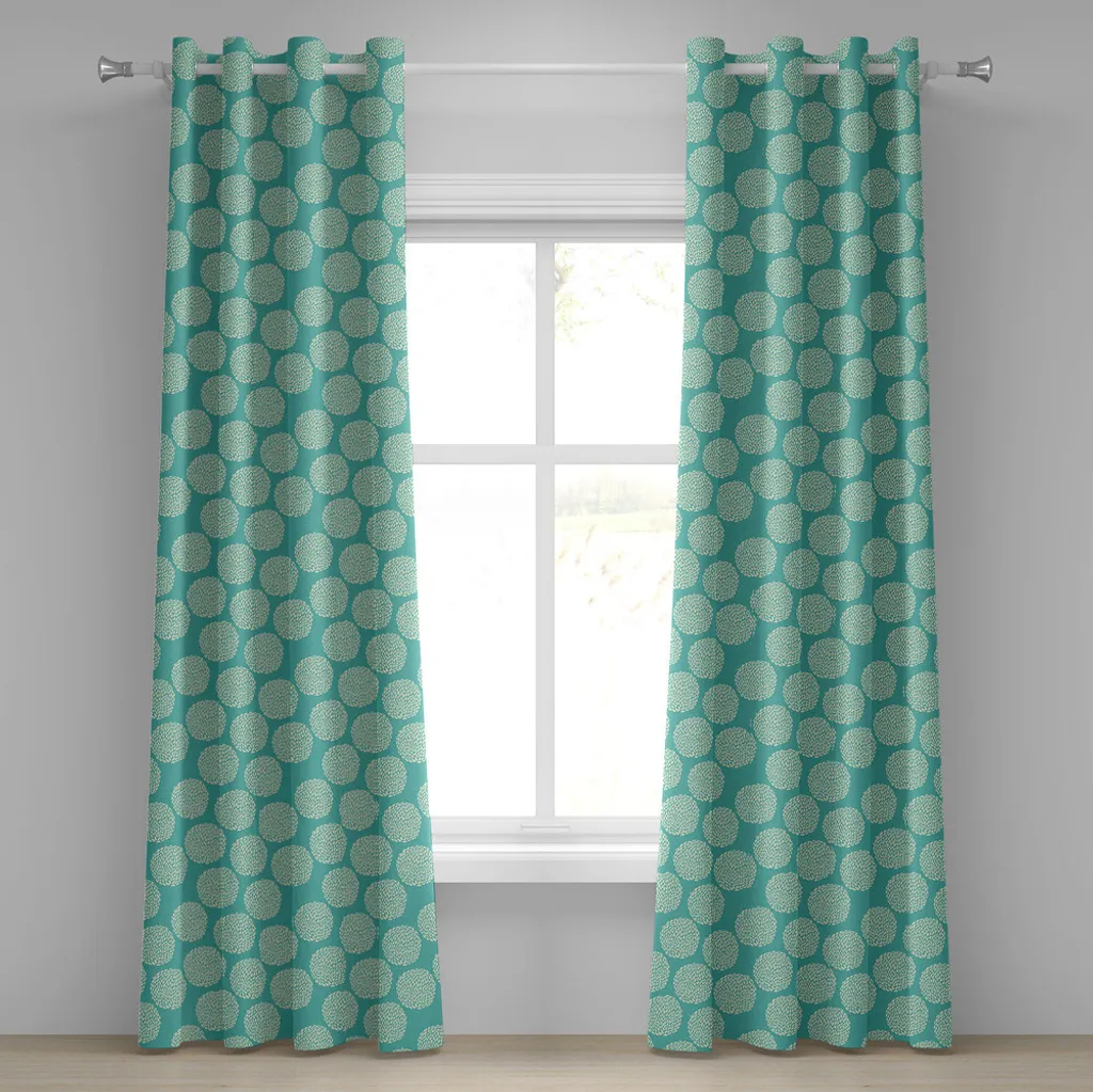 Paire de rideaux décoratifs motifs feuilles pour salon et chambre