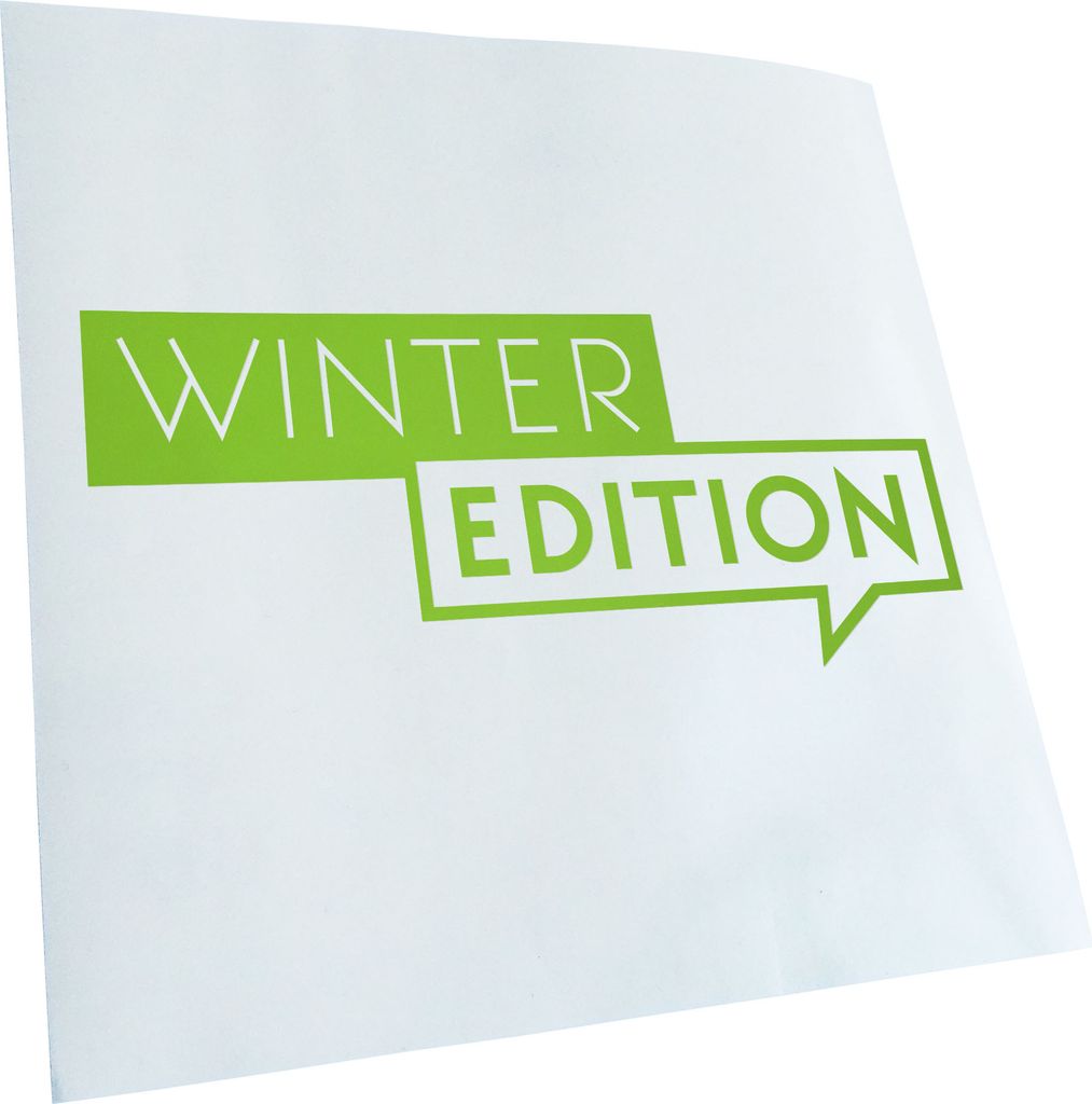 Kiwistar - Autoaufkleber - Winter Edition - Lindgrün - 24x11cm - Aufkleber für Auto, Laptop, Fahrrad, LKW, Motorrad mehrfarbig JDM Decal Racing