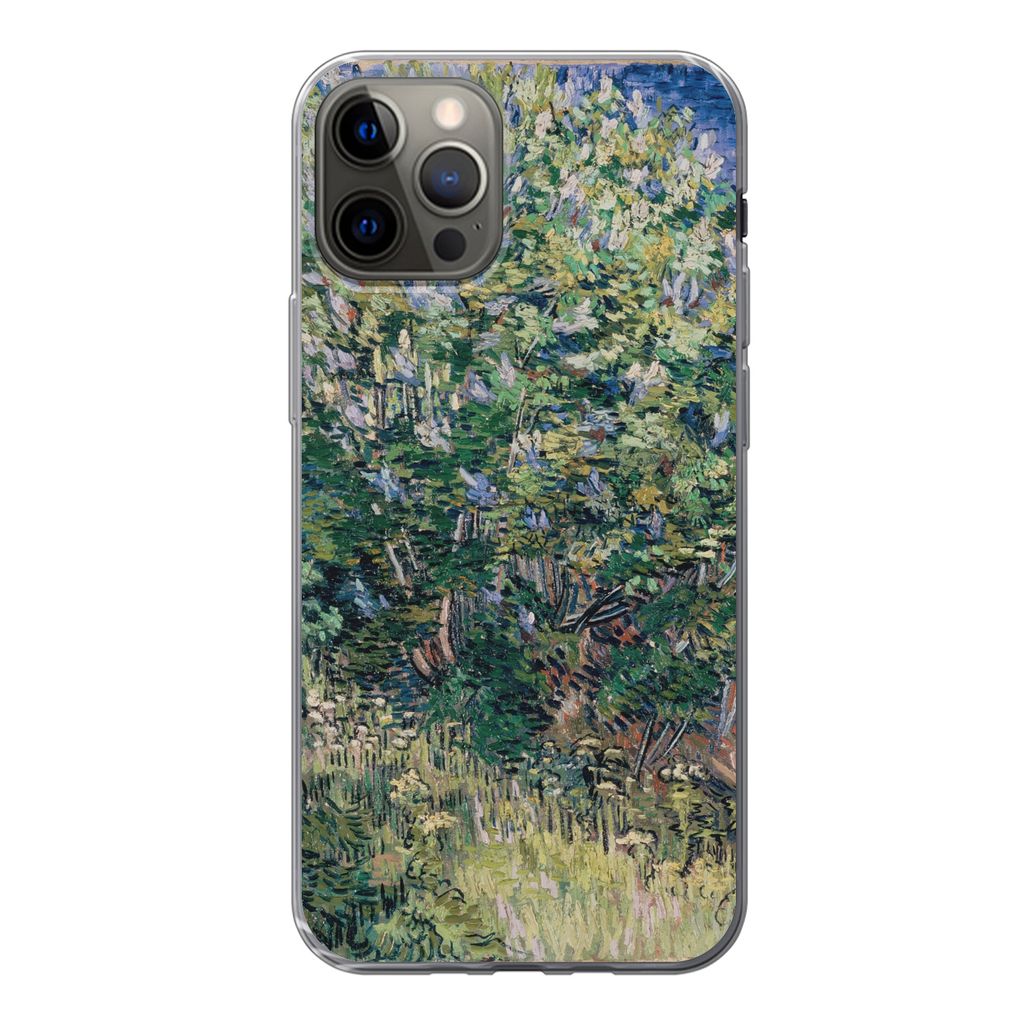 MuchoWow Handyhülle Schutzhülle Hülle für iPhone 13 Pro Fliederbusch - Vincent van Gogh Silikon Softcase Handy Hülle - Handy-Tasche