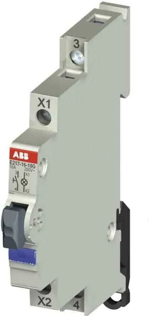 Poussoir de Signalisation DIN ABB E217 16A pour Télérupteur LED Vert