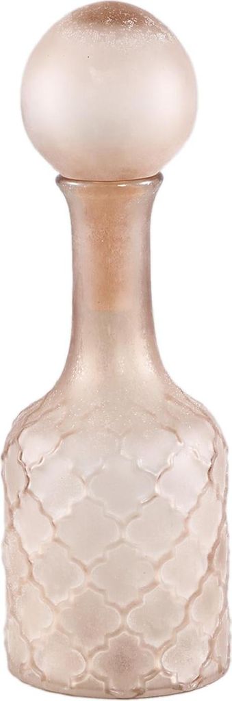 PTMD Flasche Cianna - 12x12x37 cm - Glas - Braun