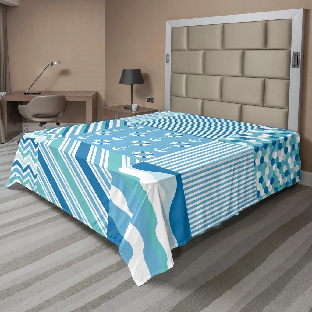 Drap de lit anti-plis turquoise 275x260cm pour un couchage frais et net