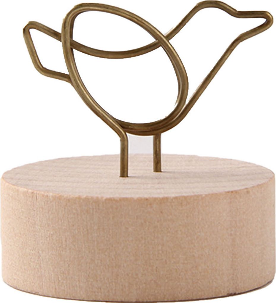 Tischkartenhalter Süßes einzigartiges Design -Geschäftsfoto mit Holzbasis für Home Office Dekoration Vogel