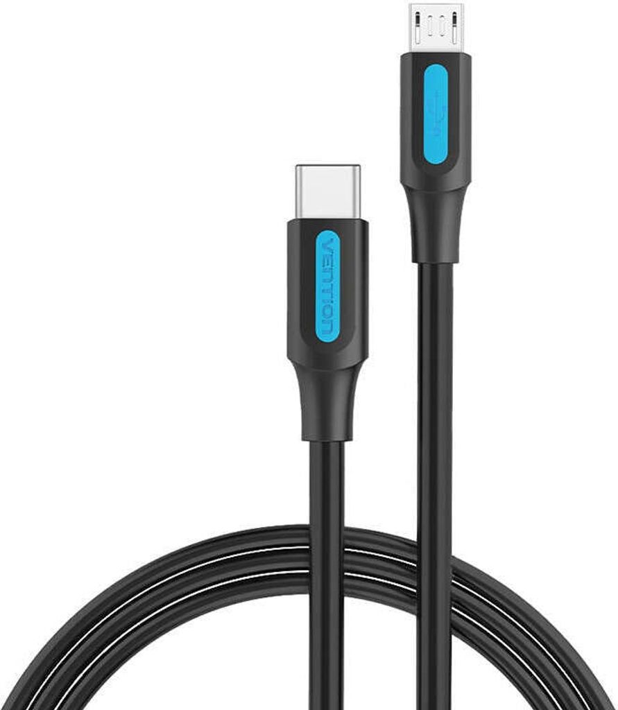 Kabel Vention COVBF, USB-C 2.0 auf Micro-USB, 2A, 1m, schwarz