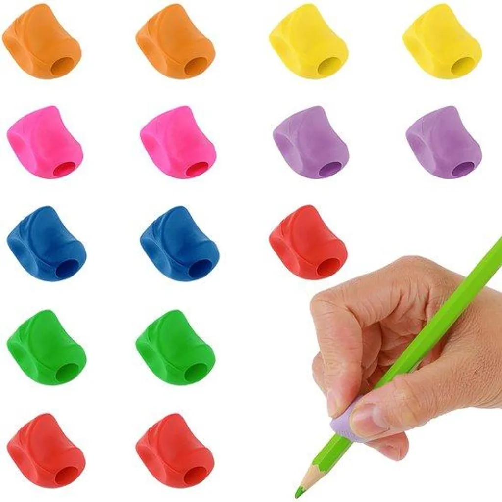 Guide-doigt ergonomique multicolore pour gaucher et droitier, 15pcs
