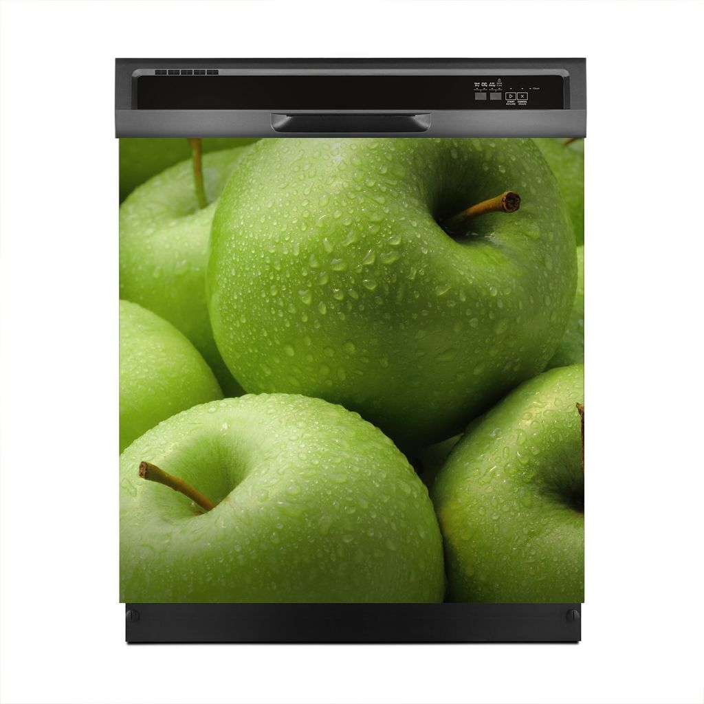 Aufkleber sticker 60x60 cm Dekorative folie Spülmaschine - grüner Apfel Obst