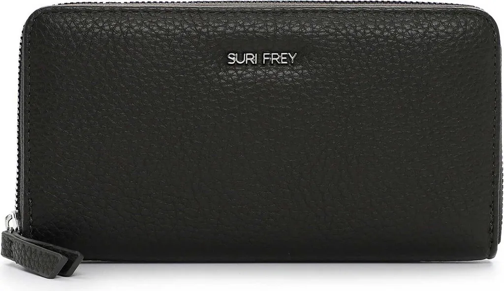 SURI FREY SFY Tiffy Zip Around Wallet Grey gris foncé en similicuir souple