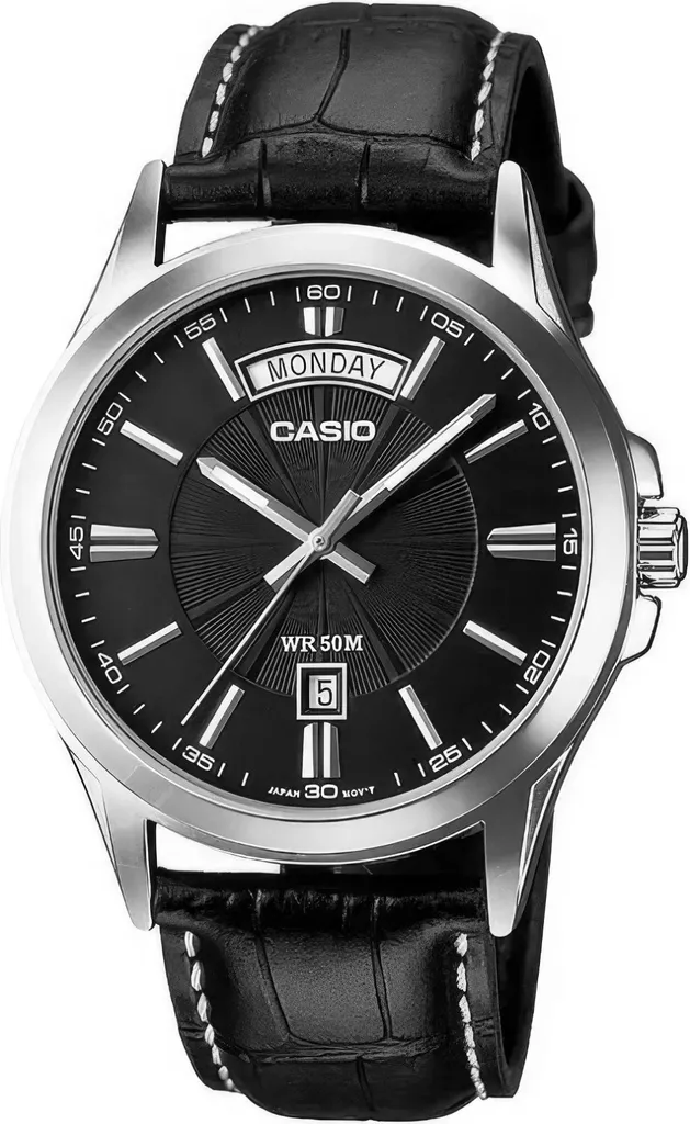 Orologio Casio MTP-1381L-1AV Nero - Eleganza Minimal per Uomo con Box
