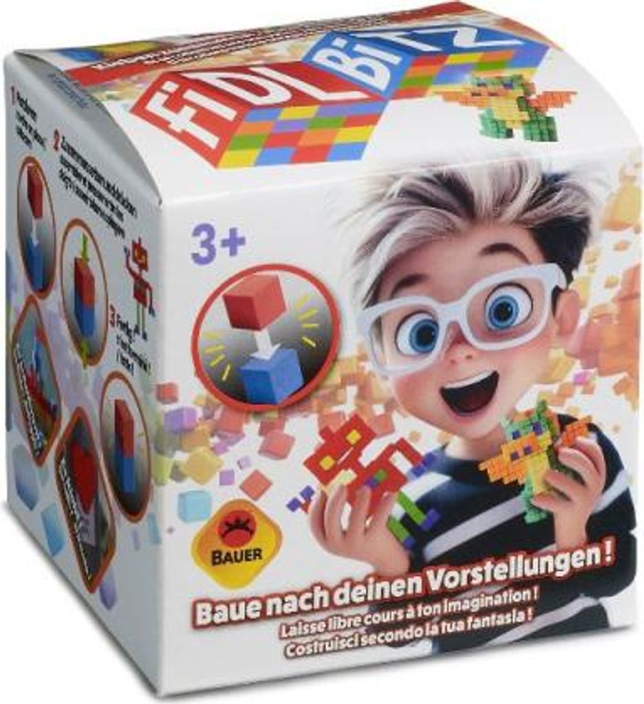 FidlBitz StarterSet Ø 160 Cubes bunte Bausteine Produktbild 