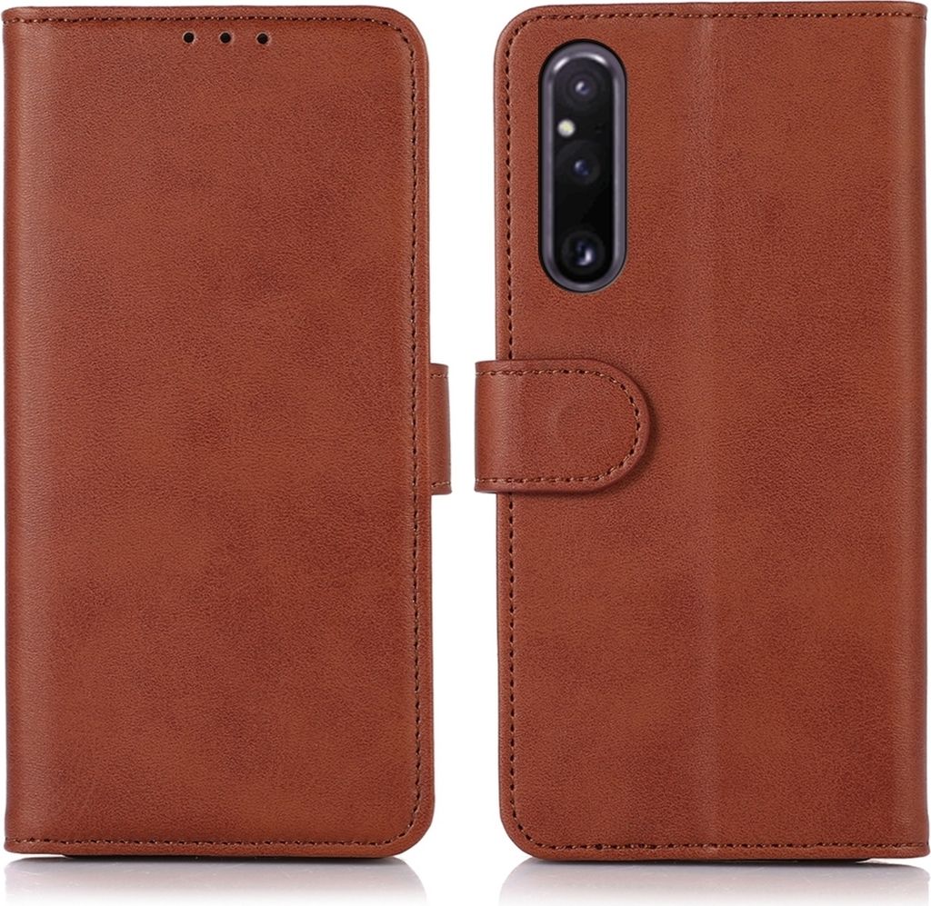 Mobigear Wallet Sony Xperia 1 V Hülle Klapphülle Geldbörse - Braun