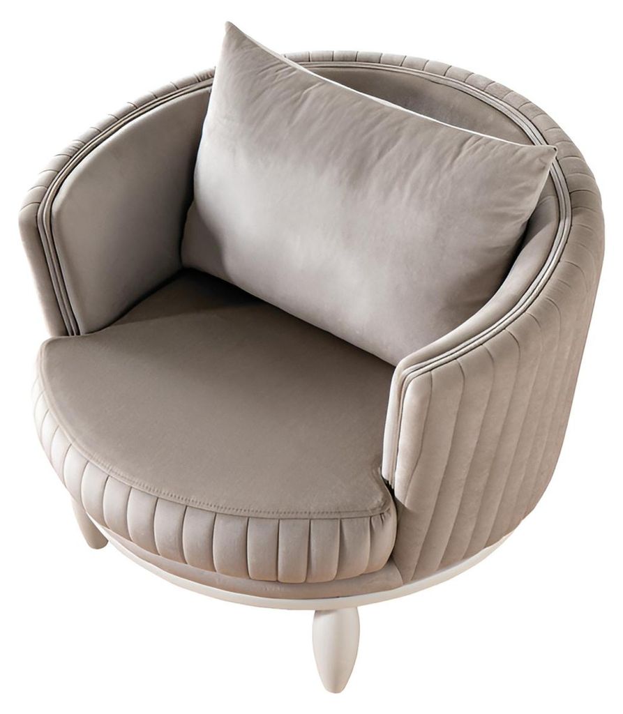 Designer 2x Beige Polstersofas Wohnzimmer Relaxsessel Stoffgarnitur
