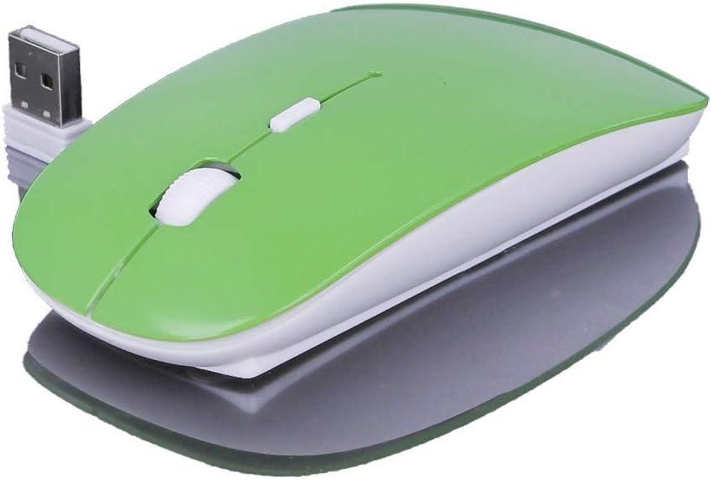 Funkmaus, Slim Mouse, flaches Design, ergonomisch, 2,4 GHz, USB-Empfänger Schnurlose kabellose Maus, 800 DPI, 1200 DPI