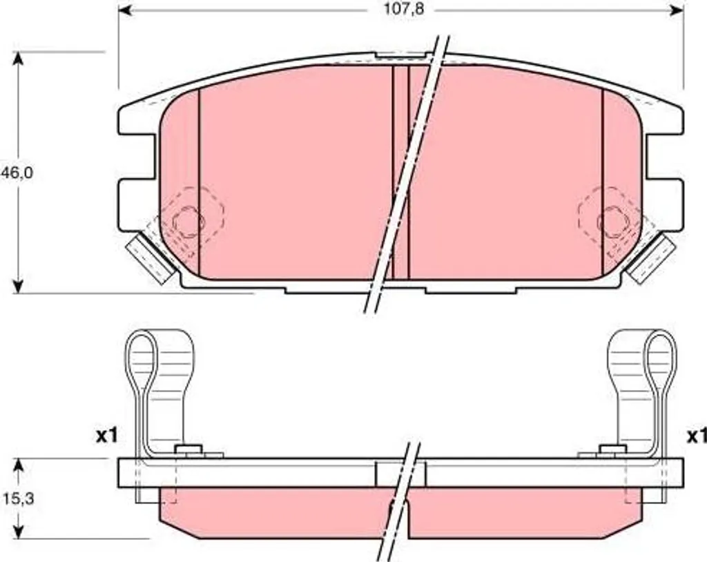 Plaquettes de frein haute performance TRW GDB3199 MB928067 pour Mitsubishi