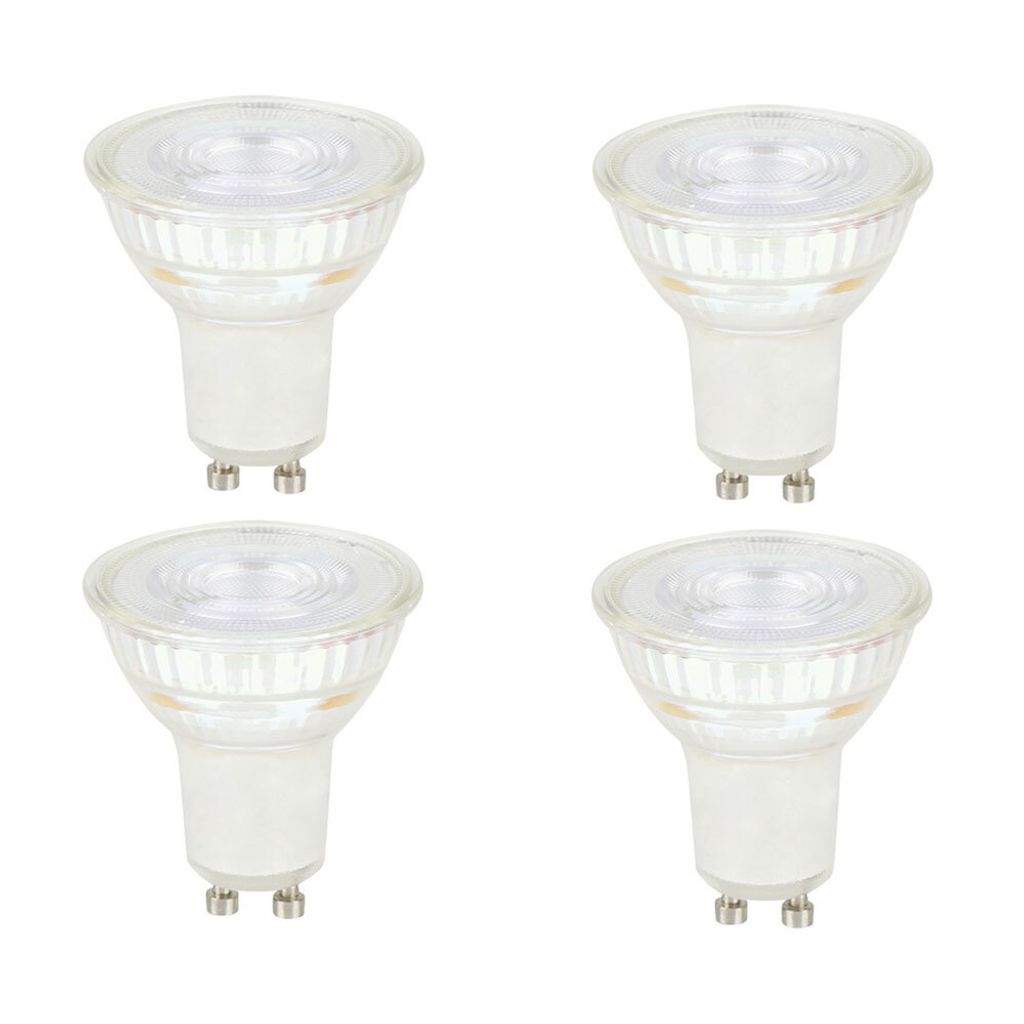 4 x Lightme LED Glas Reflektor 4,5W = 51W GU10 350lm warmweiß 3000K 38°