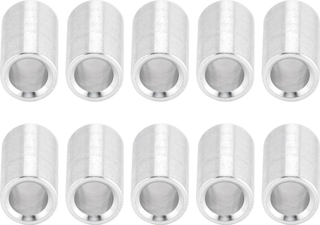10 Stück runde Abstandshalter aus Aluminiumlegierung ohne Gewinde, Außendurchmesser 6 mm, Länge 10 mm