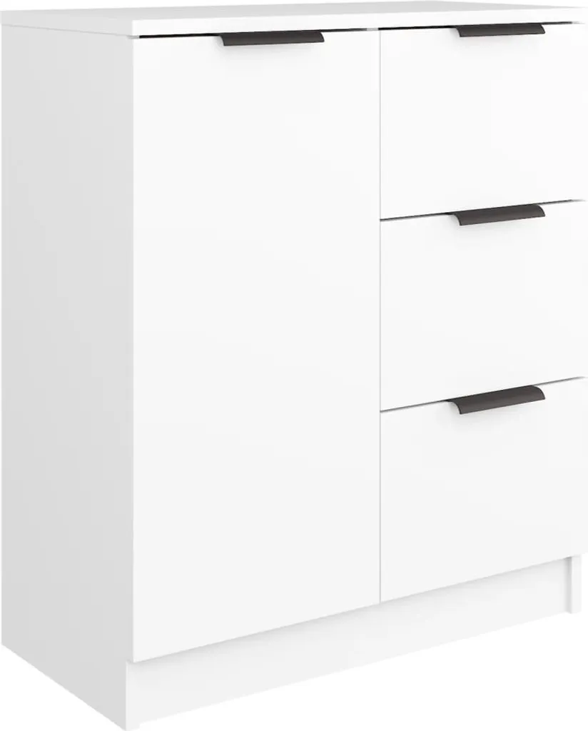 Credenza Bianca 60x30x70 cm | Mobiletto Multiuso Legno Design Moderno