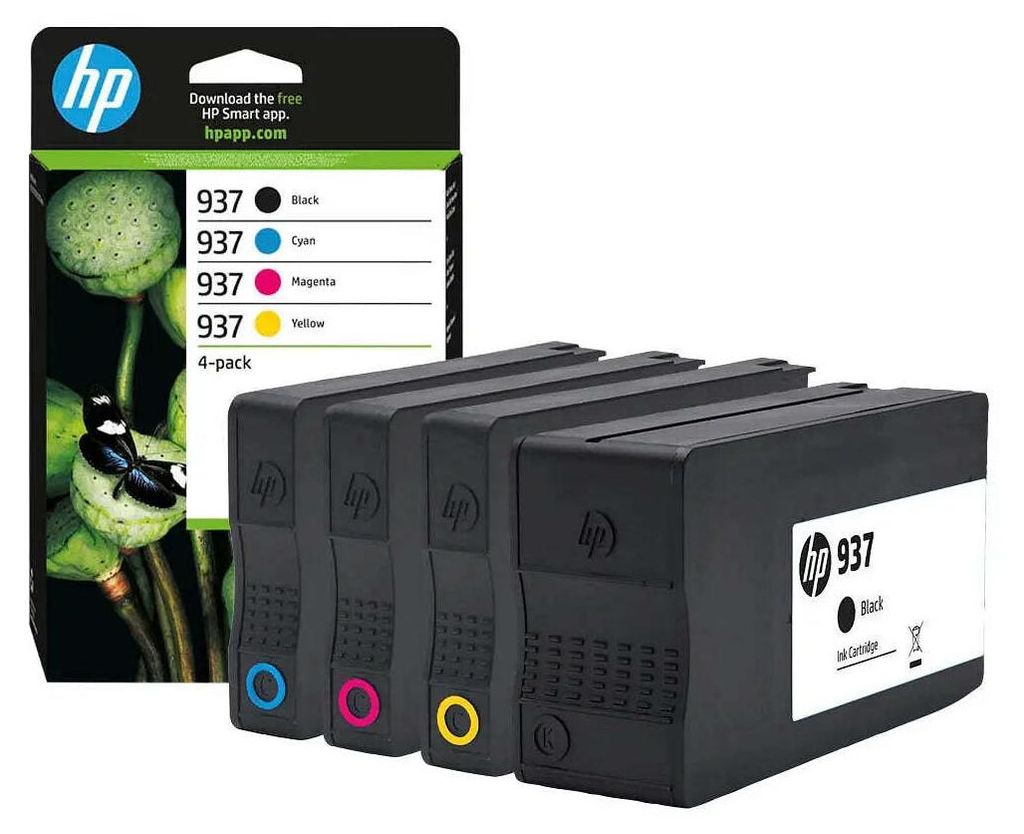 HP Zestaw 4 wkładów z tuszem CMYK 937, Standardowa Zdjęcie produktu 