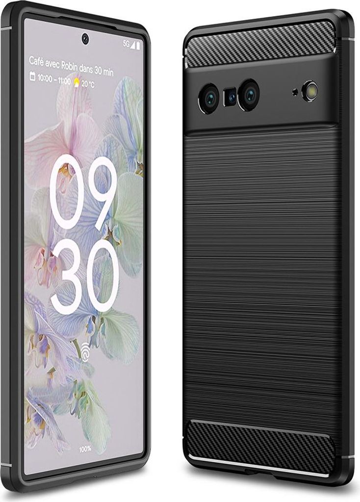 A product image showing a phone case for a Google Pixel 7, displayed from two angles.