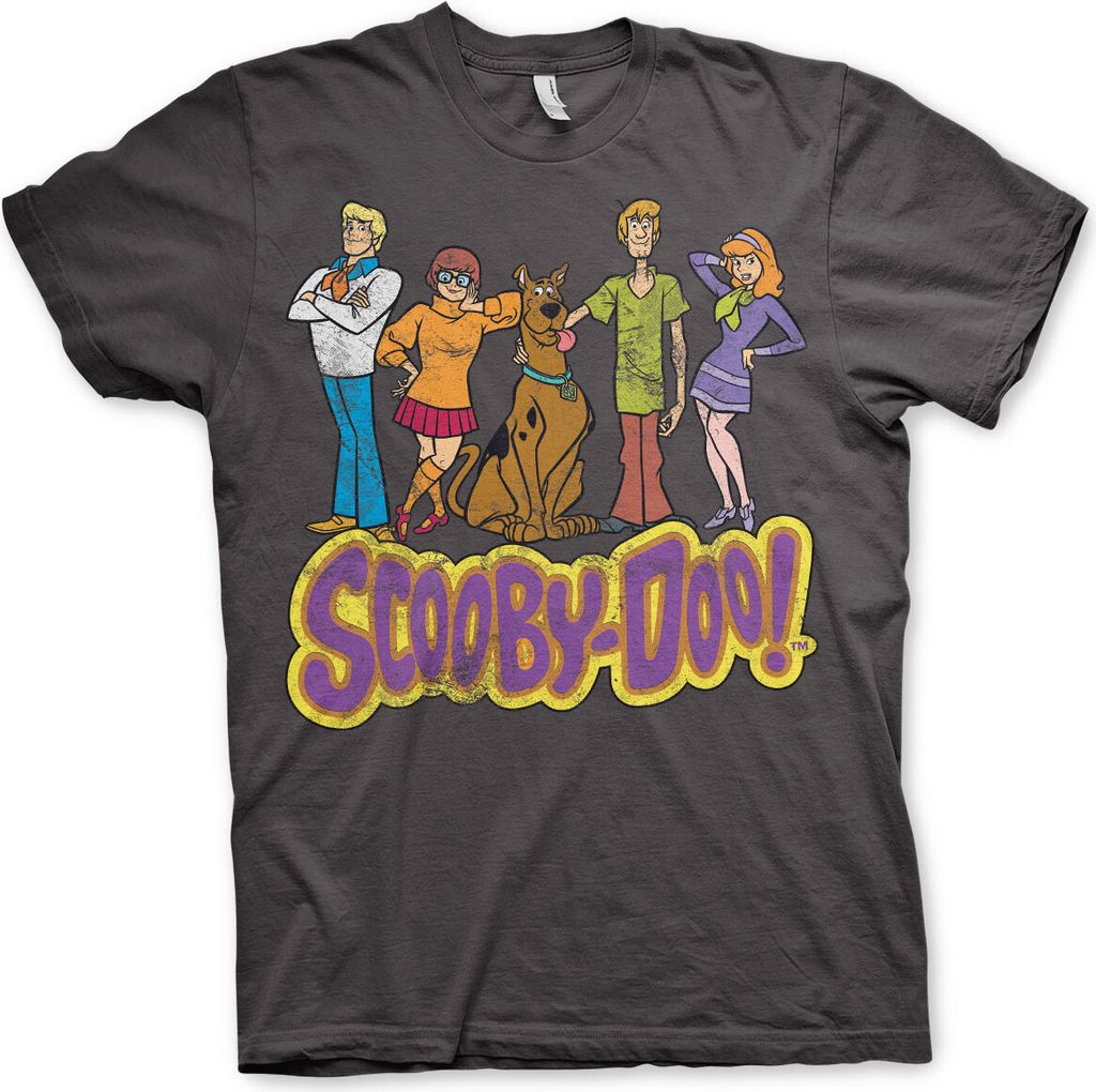 Team Scooby Doo Distressed T-Shirt - XX-Large - Dark-Grey