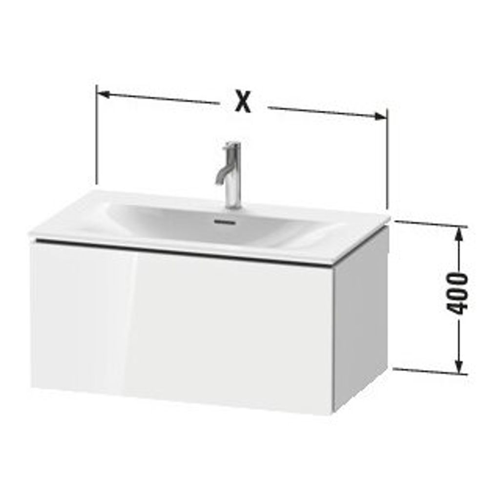 DURAVIT LC613701111 WTU L-Cube wandh.,400x820x481mm
