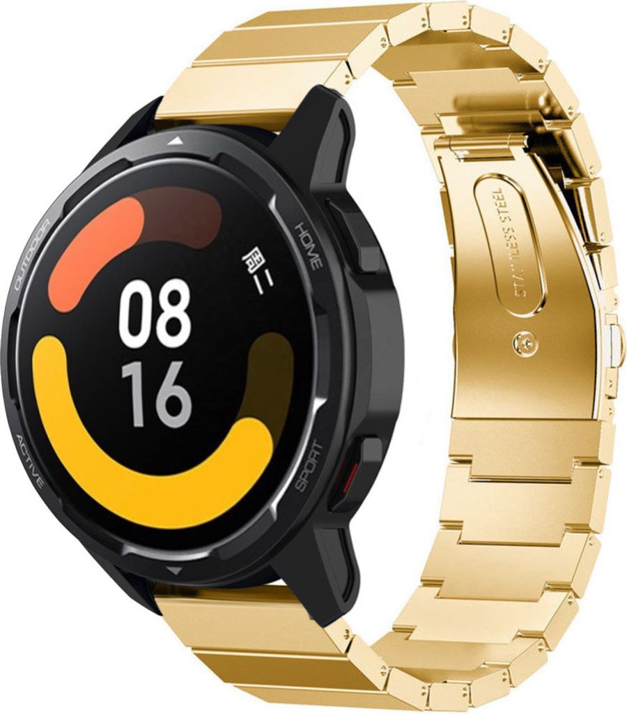 Strap-it Metallarmband - Kompatibel mit Xiaomi Watch S1 Armband Ersatzarmband Edelstahl - Faltschließe - Hochwertiges Material - für Smartwatch 2...