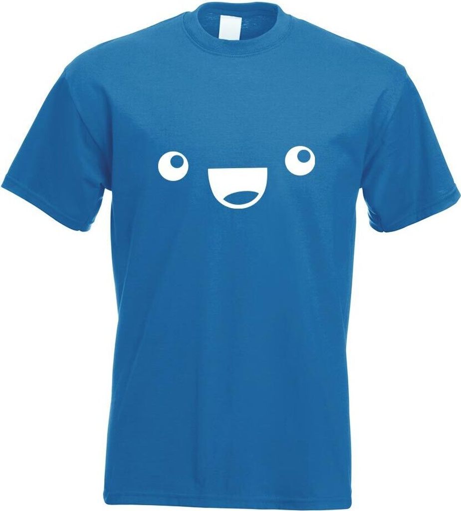 Kiwistar - T-Shirt - royal - Lachendes Gesicht Herren Funshirt Bedruckt Design Sprüche Spruch Motive - mit Motiv Bedruckt - Funshirt Design - Spor...