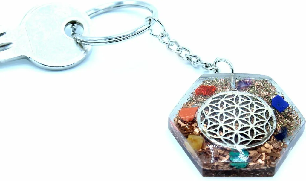 Pendente Orgonite Fiore della Vita OB-09 | Protezione EMF e Chakra