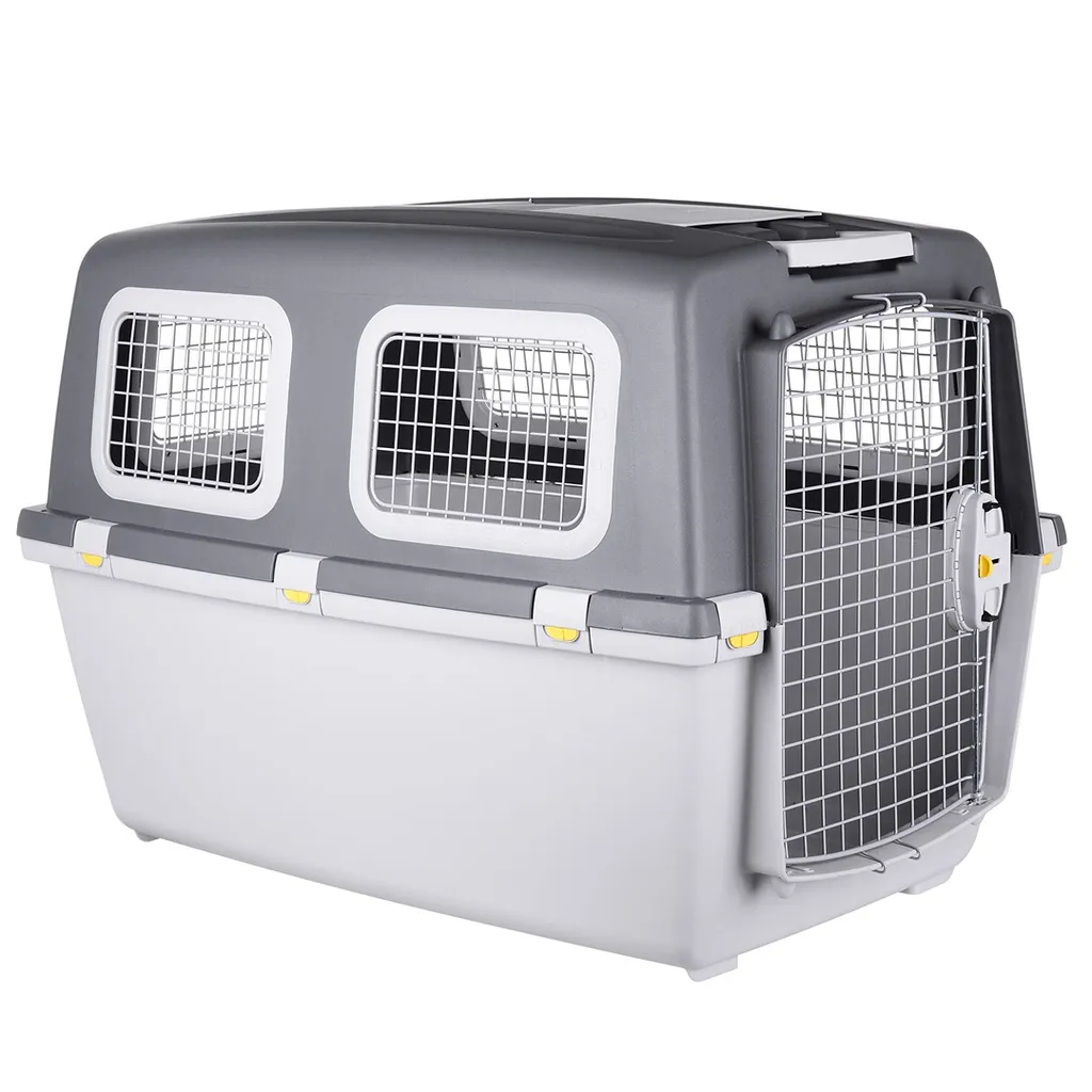 Cage transport chien avion IATA Stefanplast Gulliver 6 Gris 92 cm
