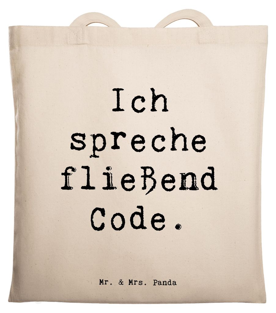 Mr. & Mrs. Panda Shopping Tasche Spruch Code Meister - Transparent - Geschenk, Beruf, Tragetasche, Programmiersprachen, Softwareentwicklung, toteba...