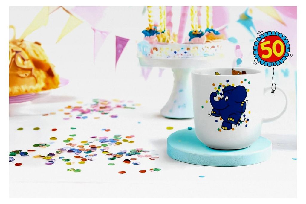 Frühstücksteller 20,5 cm Party | Teller im Design von Die Sendung mit der Maus