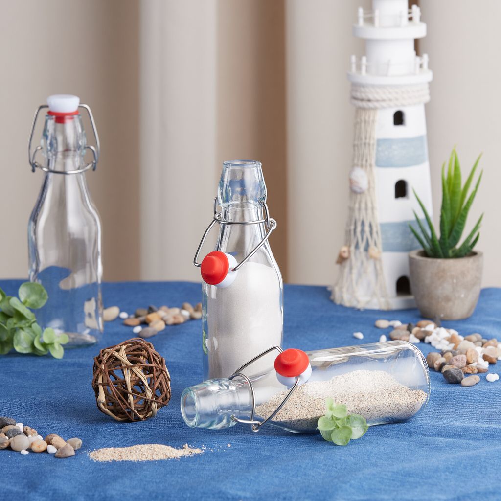Relaxdays Bügelflaschen zum Befüllen, 6er Set, 250 ml Produktbild 