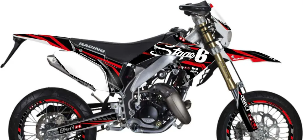 Kit Déco Moto Stage6 Rouge pour Honda HM 50 - Autocollants Personnalisés