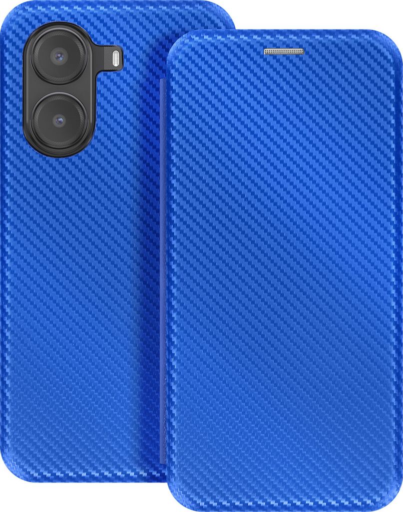 Avizar, Carbon-Etui Xiaomi Poco X7 Pro Kartenhalter Videoständer, Blau