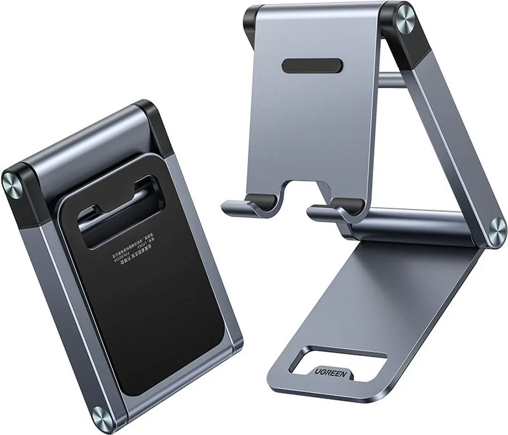 Support téléphone pliable Ugreen LP263 idéal pour visio et bureau gris