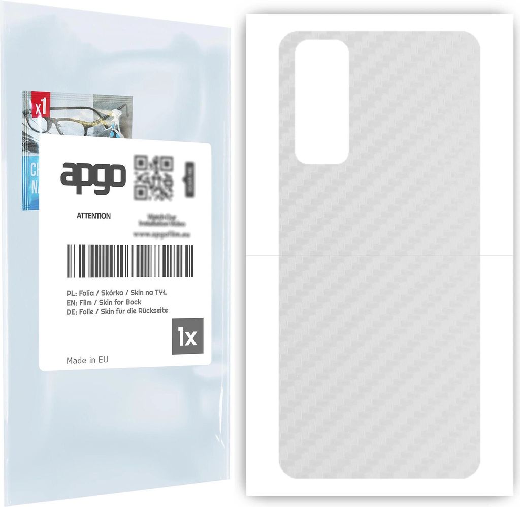 apgo Rückseite Schutzfolie für Vivo Y72 - Hinten Schutzfolie Carbon Transparent (durchsichtig), Rückseite Folie schützt vor Kratzern und Finge...