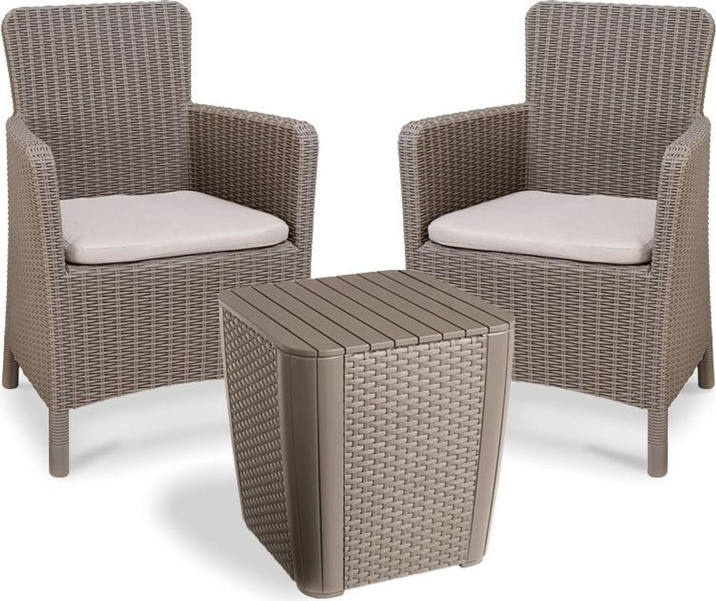 Curver Trenton Balkonmöbel-Set Gartenmöbel-Set Cappuccino