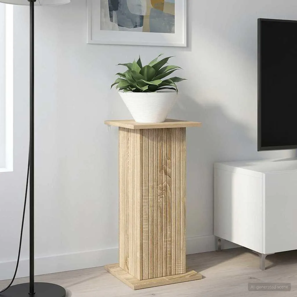 Support pour plantes vidaXL Chêne Sonoma 30,5x30x60,5 cm en bois robuste
