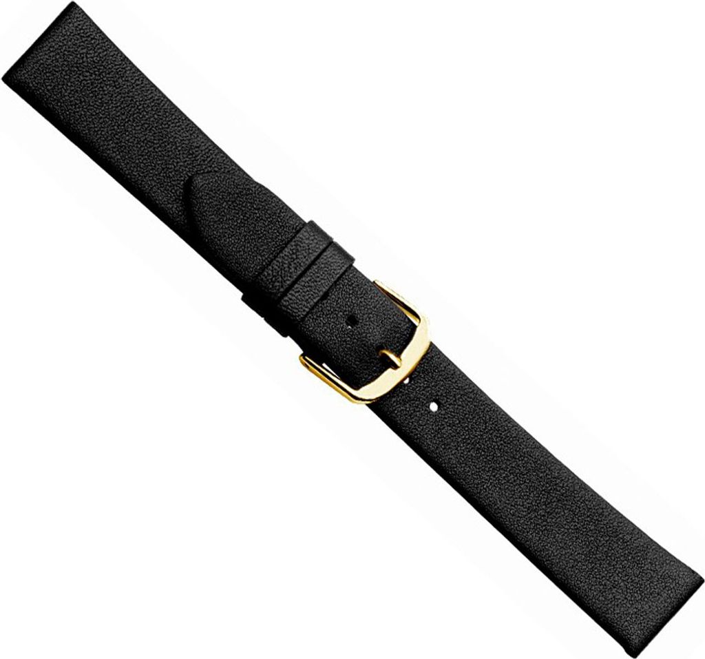 Design I Ersatzband Uhrenarmband Kalbsleder schwarz 20479G, Stegbreite:26mm