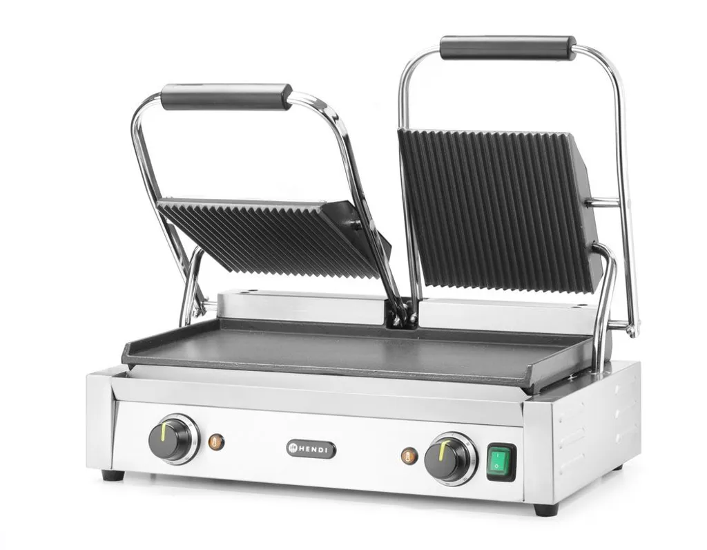 Appareil à grillades double Hendi pour cuisson simultanée mixte pro