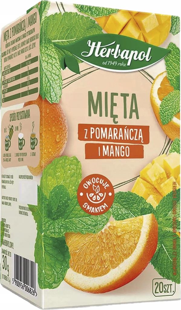 Herbata ziołowa Miętowa z Pomarańczą 20 torebek Immagine del prodotto 