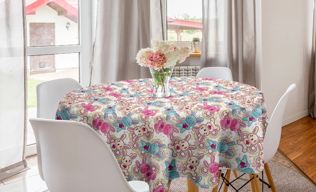 Tovaglia Tonda 150cm Multicolor Anime - Arredo Cucina Moderno Abakuhaus
