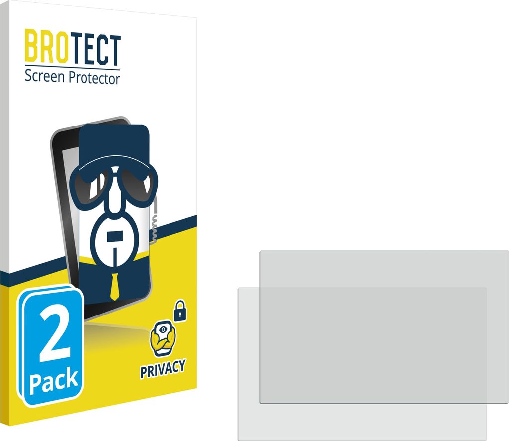 2x BROTECT Sichtschutzfolie für Smartphones und Handys mit 14.2 cm (5.6 Zoll) Displays 122 x 76 mm Anti-Spy Privacy Sichtschutz Blickschutz Folie ...