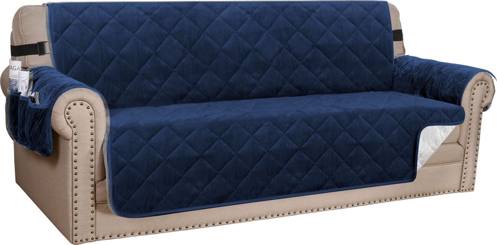 Sofabezug Dicke Samt Sessel Stretch rutschfeste Sofa Überwürfe Sofahusse Schutz vor Haustier Katze Hunde Sofa überwurf Couch überzug für Sofa...