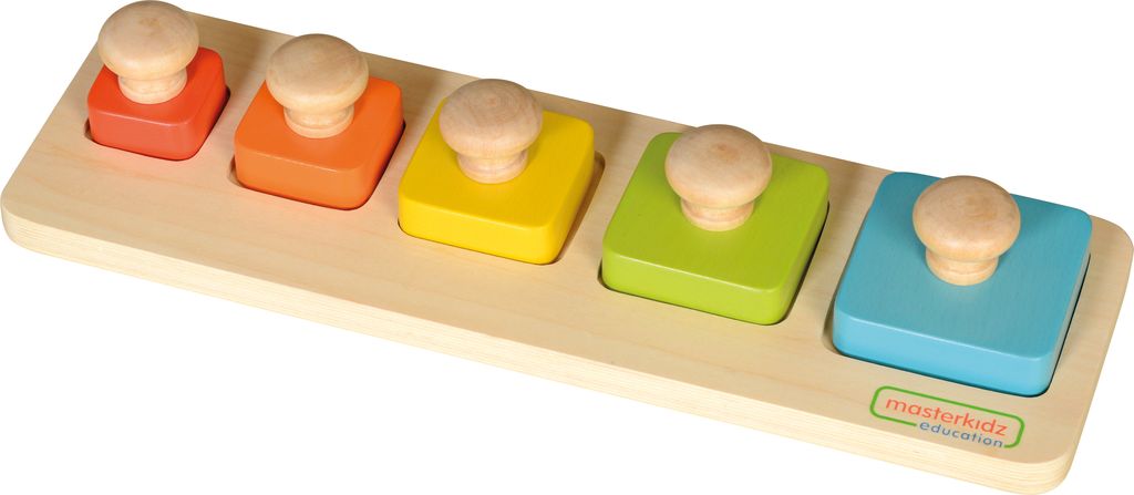 Masterkidz Größen und Farben Puzzle Motorikbrett, mehrfarbig (1 Stück)