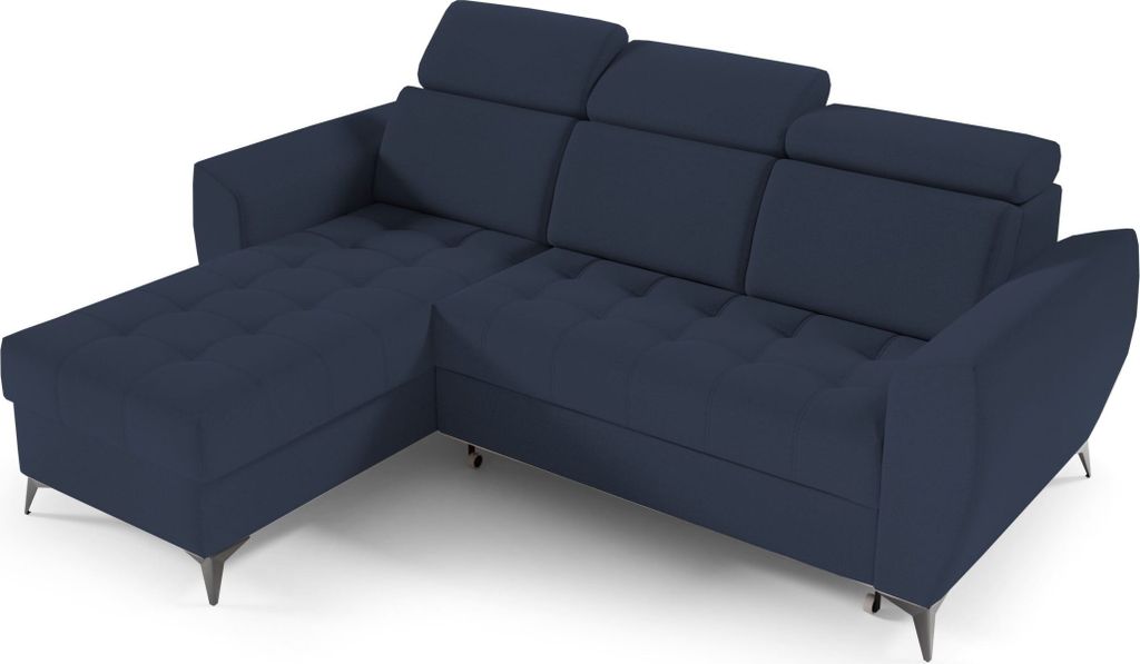 Universal Ecksofa mit Schlaffunktion und Bettkasten, Eckcouch L-Form Sofagarnitur Sofa Wohnlandschaft, Couch für Wohnzimmer, Schlafsofa - Ottoma...